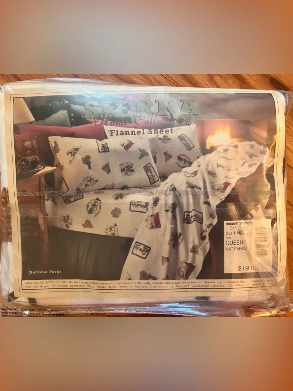1999 Sierra Home Collections Flannel Sheet - National Parks